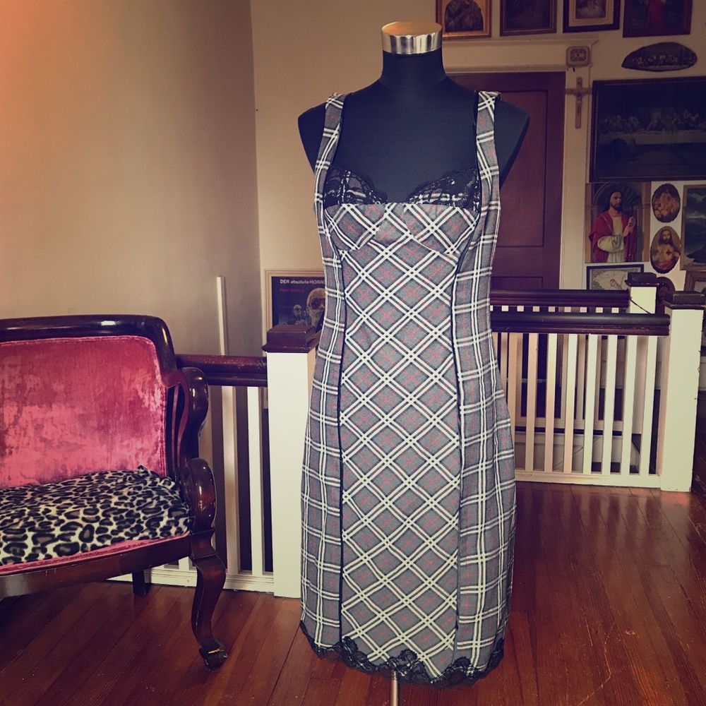Large Plaid Wiggle/Pencil Dress